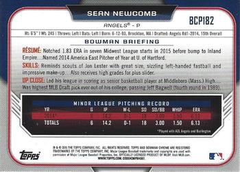 2015 Bowman Chrome - Prospects #BCP182 Sean Newcomb Back