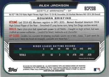 2015 Bowman Chrome - Prospects #BCP208 Alex Jackson Back