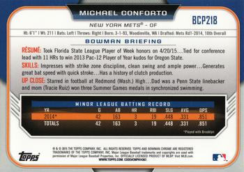 2015 Bowman Chrome - Prospects #BCP218 Michael Conforto Back