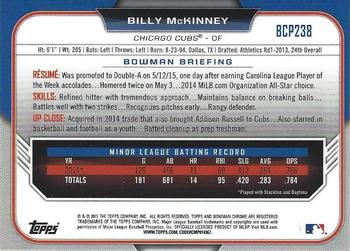 2015 Bowman Chrome - Prospects #BCP238 Billy McKinney Back