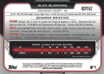 2015 Bowman Chrome - Prospects #BCP242 Alex Blandino Back