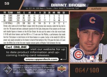 1999 Upper Deck - Exclusives Bronze #59 Brant Brown  Back