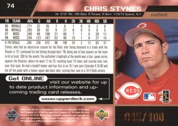 1999 Topps #42 Chris Stynes VG Cincinnati Reds - Under the Radar