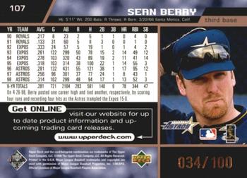 1999 Upper Deck - Exclusives Bronze #107 Sean Berry  Back