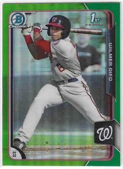 2015 Bowman Chrome - Prospects Green Refractors #BCP241 Wilmer Difo Front