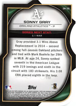 2015 Bowman Chrome - Series Next Die Cuts #SN-SG Sonny Gray Back