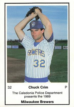 1989 Milwaukee Brewers Police - Caledonia PD #NNO Chuck Crim Front