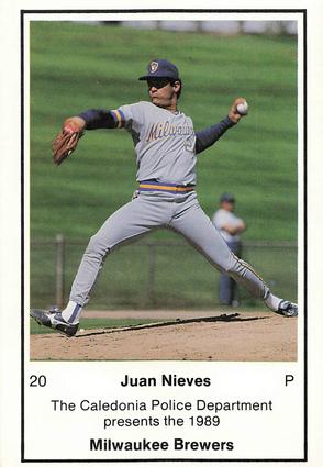 1989 Milwaukee Brewers Police - Caledonia PD #NNO Juan Nieves Front