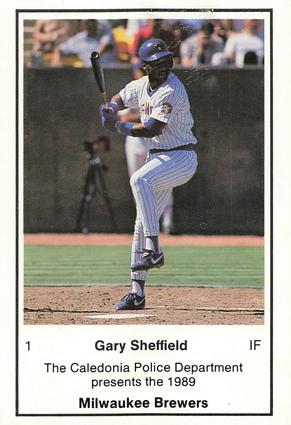 1989 Milwaukee Brewers Police - Caledonia PD #NNO Gary Sheffield Front