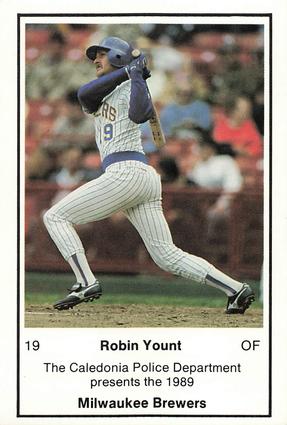 1989 Milwaukee Brewers Police - Caledonia PD #NNO Robin Yount Front