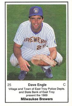 1989 Milwaukee Brewers Police - Village & Town of East Troy Police Depts. & State Bank of East Troy #NNO Dave Engle Front