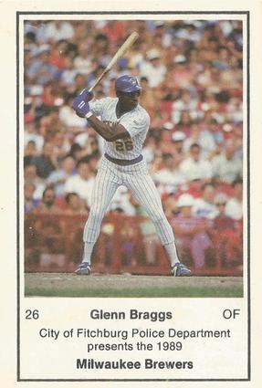 1989 Milwaukee Brewers Police - City of Fitchburg Police Department #NNO Glenn Braggs Front