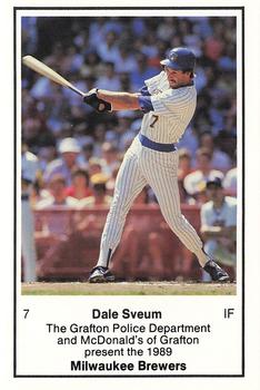1989 Milwaukee Brewers Police - Grafton Police Department and McDonald's of Grafton #NNO Dale Sveum Front