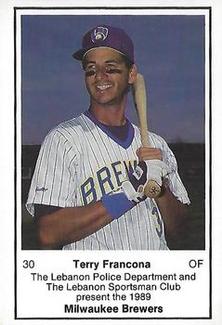 1989 Milwaukee Brewers Police - Lebanon #NNO Terry Francona Front