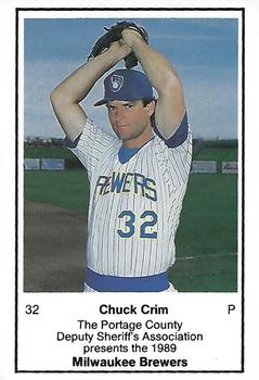 1989 Milwaukee Brewers Police - Portage County Deputy Sheriff's Association #NNO Chuck Crim Front