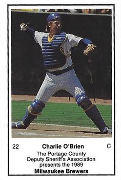 1989 Milwaukee Brewers Police - Portage County Deputy Sheriff's Association #NNO Charlie O'Brien Front