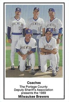 1989 Milwaukee Brewers Police - Portage County Deputy Sheriff's Association #NNO Milwaukee Brewers Coaches Front