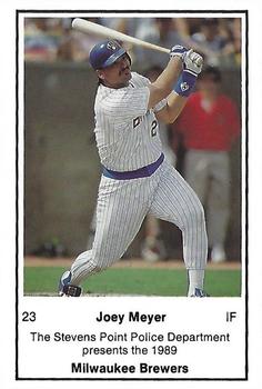 1989 Milwaukee Brewers Police - Stevens Point #NNO Joey Meyer Front