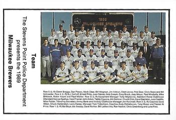 1989 Milwaukee Brewers Police - Stevens Point #NNO Team Front