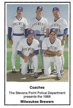 1989 Milwaukee Brewers Police - Stevens Point #NNO Tony Muser / Larry Haney / Duffy Dyer / Chuck Hartenstein / Andy Etchebarren Front