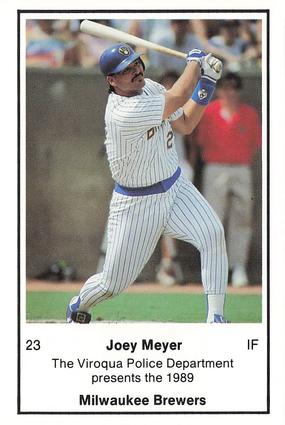 1989 Milwaukee Brewers Police - Viroqua Police Department #NNO Joey Meyer Front