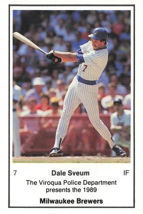 1989 Milwaukee Brewers Police - Viroqua Police Department #NNO Dale Sveum Front