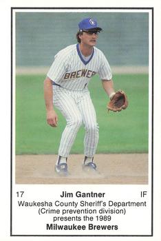 1989 Milwaukee Brewers Police - Waukesha County Sheriff's Department (Crime prevention division) #NNO Jim Gantner Front