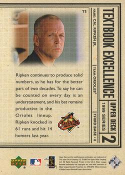 1999 Upper Deck - Textbook Excellence #T5 Cal Ripken Jr.  Back