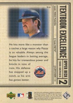 1999 Upper Deck - Textbook Excellence #T15 Mike Piazza  Back
