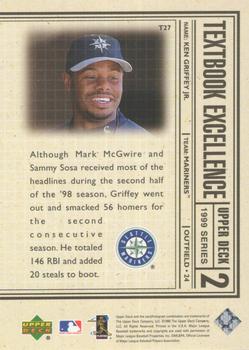 1999 Upper Deck - Textbook Excellence #T27 Ken Griffey Jr.  Back
