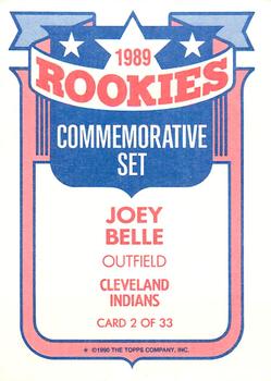 1990 Topps - Rookies Foil Test #2 Joey Belle Back