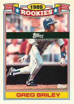 1990 Topps - Rookies Foil Test #4 Greg Briley Front
