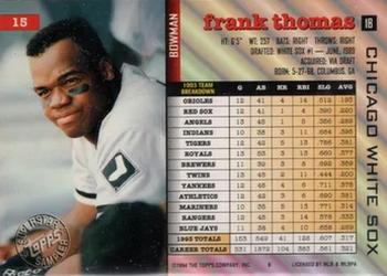 1994 Topps - Superstar Samplers Bowman #15 Frank Thomas Back