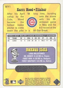 1999 Upper Deck - Wonder Years Double #WY1 Kerry Wood  Back
