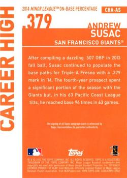 2015 Topps Update - Career High Autographs #CHA-AS Andrew Susac Back