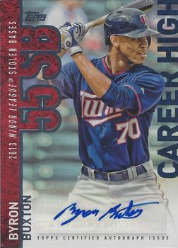 2015 Topps Update - Career High Autographs #CHA-BB Byron Buxton Front