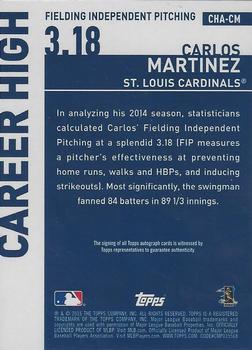 2015 Topps Update - Career High Autographs #CHA-CM Carlos Martinez Back