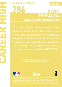 2015 Topps Update - Career High Autographs #CHA-DP David Peralta Back