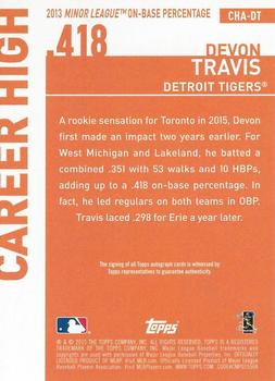 2015 Topps Update - Career High Autographs #CHA-DT Devon Travis Back