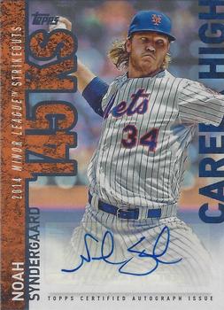 2015 Topps Update - Career High Autographs #CHA-NS Noah Syndergaard Front