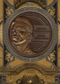 2015 Topps Update - Etched in History Commemorative Relics Gold #EIH-3 Rickey Henderson Front