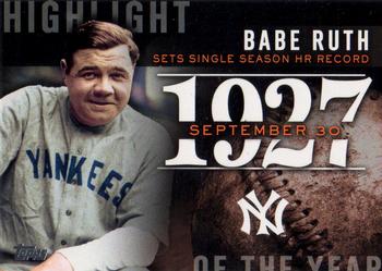 2015 Topps Update - Highlight of the Year #H-61 Babe Ruth Front