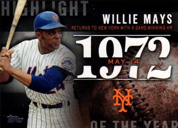 2015 Topps Update - Highlight of the Year #H-75 Willie Mays Front