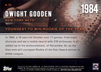 2015 Topps Update - Highlight of the Year #H-79 Dwight Gooden Back