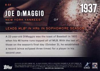 2015 Topps Update - Highlight of the Year #H-64 Joe DiMaggio Back