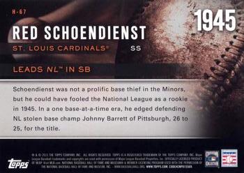 2015 Topps Update - Highlight of the Year #H-67 Red Schoendienst Back