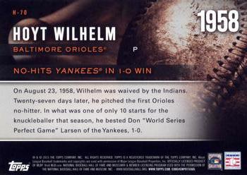 2015 Topps Update - Highlight of the Year #H-70 Hoyt Wilhelm Back