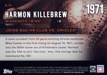 2015 Topps Update - Highlight of the Year #H-74 Harmon Killebrew Back
