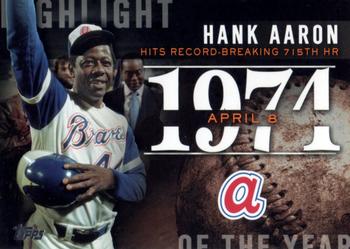 2015 Topps Update - Highlight of the Year #H-76 Hank Aaron Front