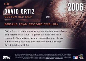 2015 Topps Update - Highlight of the Year #H-86 David Ortiz Back